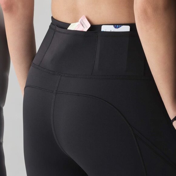 LULULEMON BLACK FAST & FREE 7/8 TIGHT II NULUX 25" SIZE 6 - Picture 7 of 12
